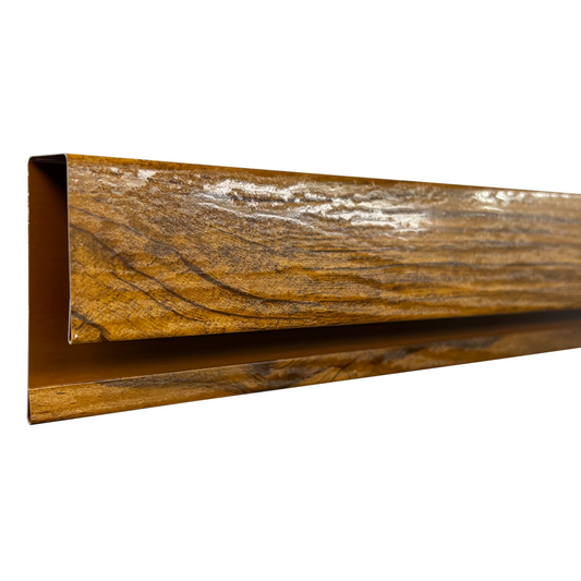 Profil lateral J pentru lambriu metalic, Stejar Striat