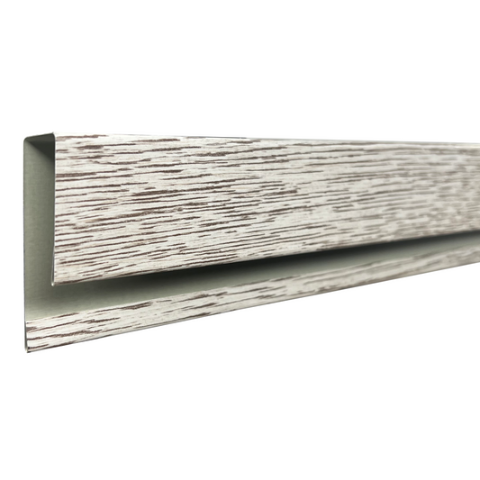 Profil lateral J pentru lambriu metalic, Stejar Alb